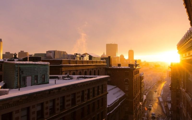 Boston-City-Sunset
